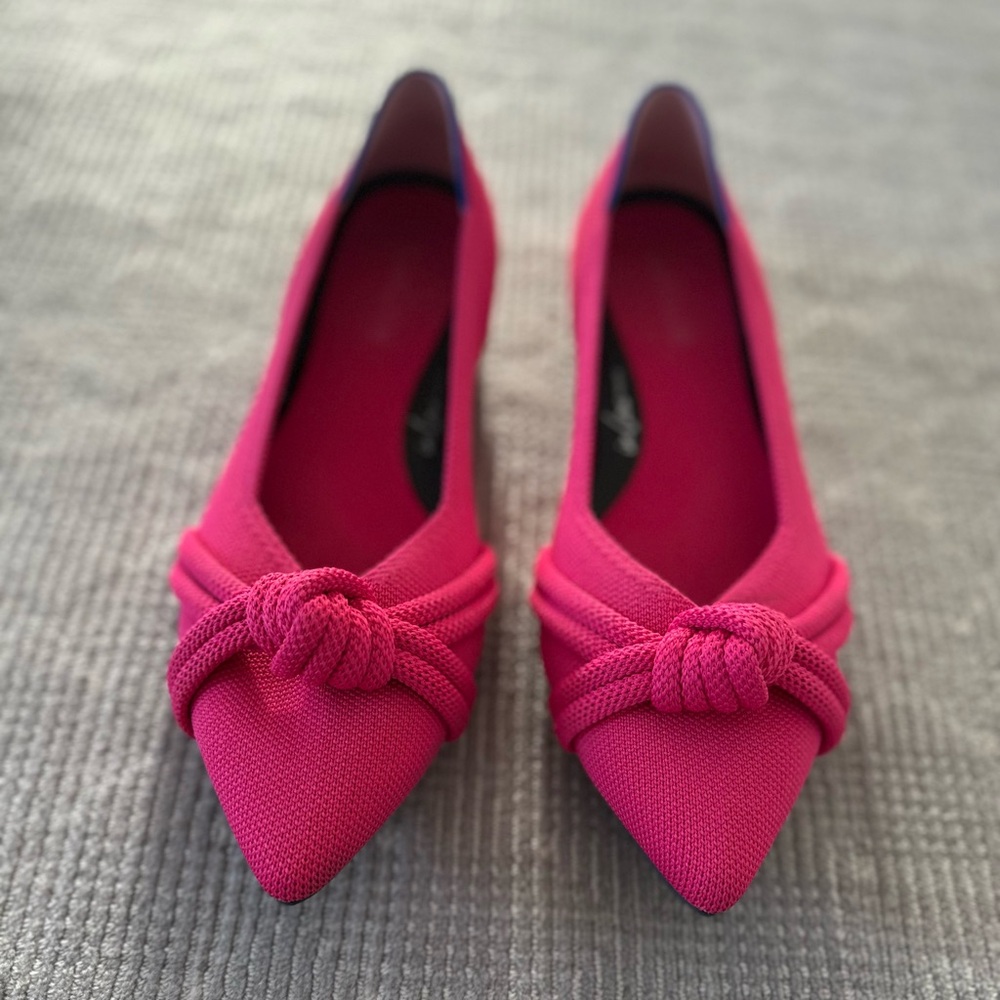 Rothy’s the Knot Point II in Starfish Pink, Size 10.5. Worn once.